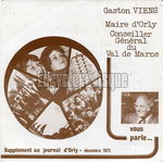 [Pochette de Gaston Viens, maire d’Orly, vous parle]