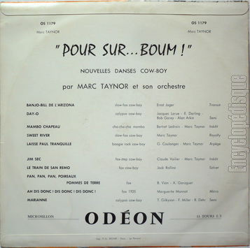 [Pochette de Pour sr… boum ! (Marc TAYNOR) - verso]