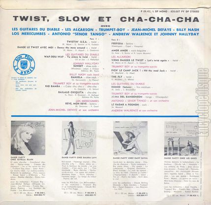 [Pochette de Twist slow et cha-cha-cha (COMPILATION) - verso]