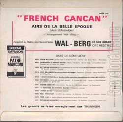 [Pochette de French cancan - Les plus beaux airs de la Belle Époque 1900 (WAL-BERG) - verso]