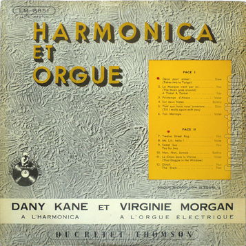 [Pochette de Harmonica et orgue (Dany KANE et Virginie MORGAN)]