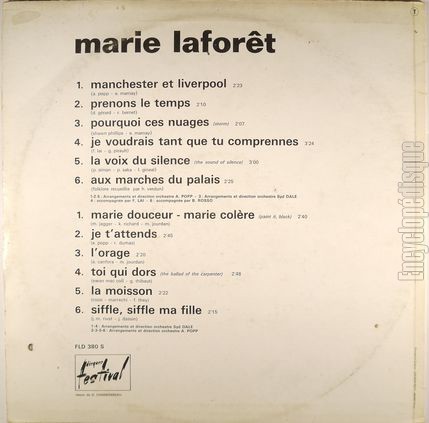 [Pochette de Album 3 (Marie LAFORT) - verso]