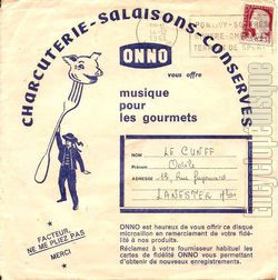 [Pochette de Onno - Musique pour les gourmets n 5 (PUBLICIT) - verso]