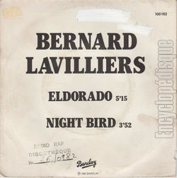 [Pochette de Eldorado / Night bird (Bernard LAVILLIERS)]
