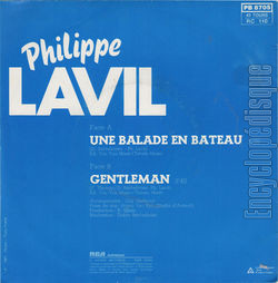 [Pochette de Une balade en bateau / Gentleman (Philippe LAVIL) - verso]