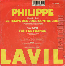 [Pochette de Le temps des joue contre joue / Fort de France (Philippe LAVIL) - verso]