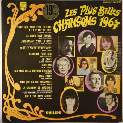 [Pochette de Les plus belles chansons 1967 (COMPILATION)]