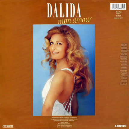 [Pochette de Dalida mon amour (DALIDA) - verso]