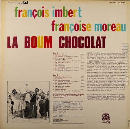 [Pochette de La boum chocolat (Franoise MOREAU et Franois IMBERT) - verso]