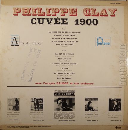 [Pochette de Cuve 1900 (Philippe CLAY) - verso]