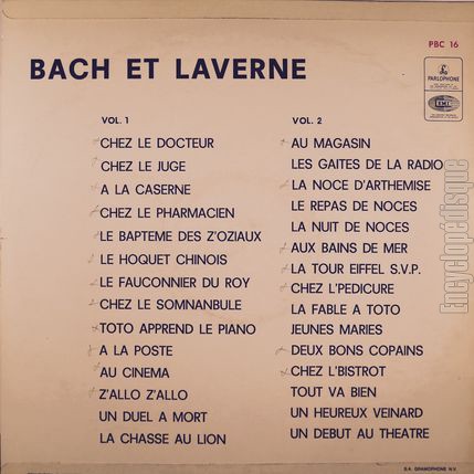 [Pochette de Bach et Laverne vol.2 (BACH ET LAVERNE) - verso]