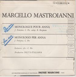 [Pochette de Marcello MASTROIANNI -  Monologue pour Anna  (Les FRANCOPHILES) - verso]