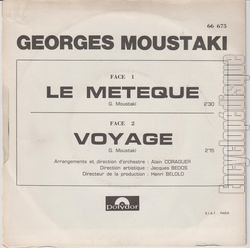 [Pochette de Le mtque / Voyage (Georges MOUSTAKI) - verso]