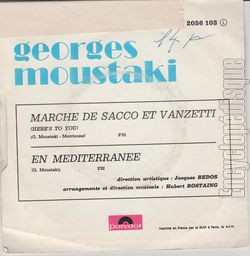 [Pochette de Marche de Sacco et Vanzetti / En Méditerranée (Georges MOUSTAKI) - verso]