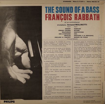 [Pochette de The sound of a bass (Franois RABBATH) - verso]