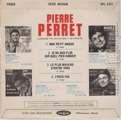[Pochette de Mon petit amour (Pierre PERRET) - verso]