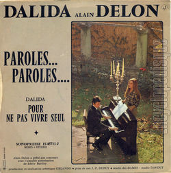 [Pochette de Paroles… Paroles… (DALIDA et Alain DELON) - verso]