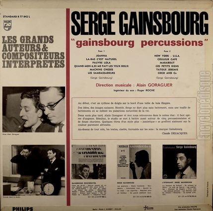 [Pochette de Gainsbourg percussions (Serge GAINSBOURG) - verso]