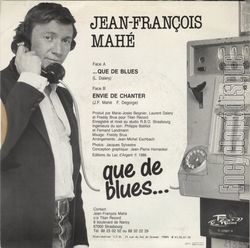 [Pochette de Que de blues… (Jean-Franois MAH) - verso]