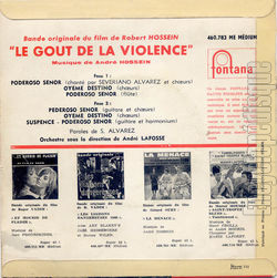 [Pochette de Le Got de la violence (B.O.F.  Films ) - verso]