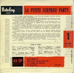 [Pochette de La petite surprise party N°1 (SURPRISE PARTY) - verso]