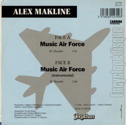 [Pochette de Music Air Force (Alex MAKLINE) - verso]