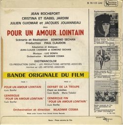 [Pochette de Pour un amour lointain (B.O.F.  Films ) - verso]