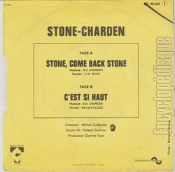 [Pochette de Stone, come back Stone (STONE ET CHARDEN) - verso]