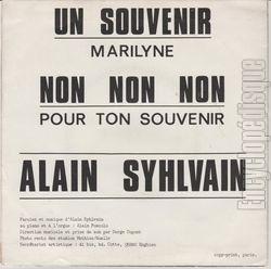 [Pochette de Un souvenir (Alain SYHLVAIN) - verso]