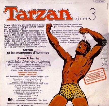 [Pochette de Tarzan - volume n 3 - Tarzan et les mangeurs d’homme (JEUNESSE) - verso]