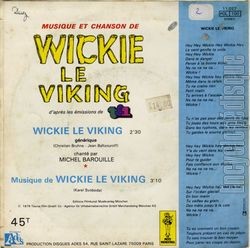 [Pochette de Wickie le viking (T.V. (Tlvision)) - verso]