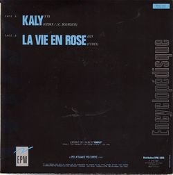 [Pochette de Kaly / La vie en rose (CEDEX) - verso]