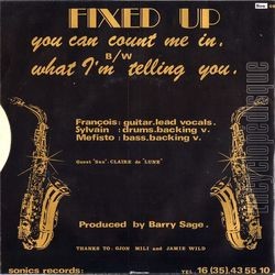 [Pochette de FIXED UP  You can count me in !  (Les ANGLOPHILES) - verso]