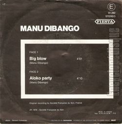 [Pochette de Big blow / Aloko party (Manu DIBANGO) - verso]