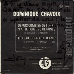 [Pochette de Ton cul sous ton jean’s (Dominique CHAVOIX) - verso]
