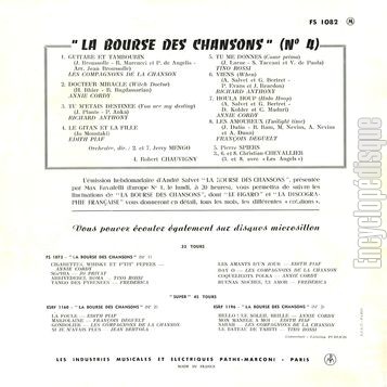 [Pochette de La bourse aux chansons n 4 (COMPILATION) - verso]