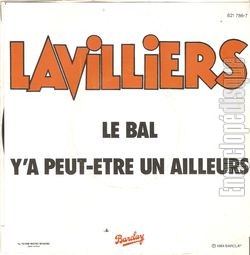 [Pochette de Le bal / Y’a peut tre un ailleurs (Bernard LAVILLIERS) - verso]