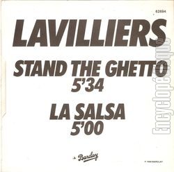[Pochette de Stand the ghetto / La salsa (Bernard LAVILLIERS) - verso]