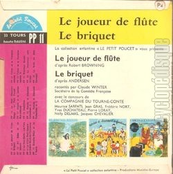 [Pochette de Le joueur de flte / Le briquet (JEUNESSE) - verso]