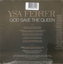 [Pochette de God save the queen (Ysa FERRER) - verso]