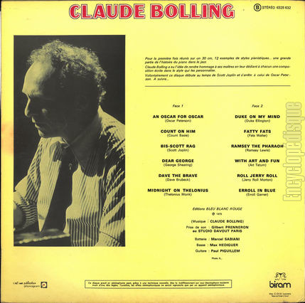 [Pochette de With the help of my friends (Claude BOLLING) - verso]