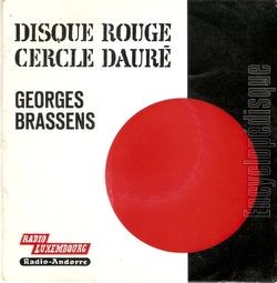 [Pochette de Disque Rouge Cercle Daur / Radio Luxembourg - Radio Andorre (Georges BRASSENS)]