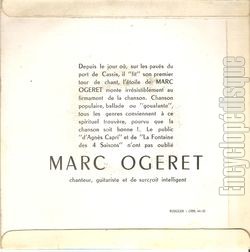 [Pochette de Les chansons de nagure (Marc OGERET) - verso]