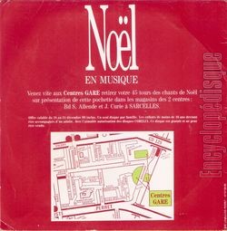 [Pochette de Nol en musique offert par les centres Gares de Sarcelles (PUBLICIT) - verso]