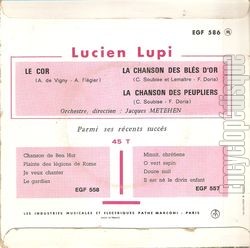 [Pochette de Le cor (Lucien LUPI) - verso]