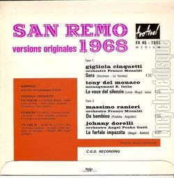 [Pochette de San remo 1968 (COMPILATION) - verso]