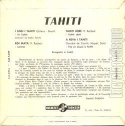 [Pochette de Tahiti (FOLKLORE) - verso]