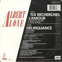 [Pochette de Toi recherches l’Amour ( Remix ) (Albert ALONE) - verso]
