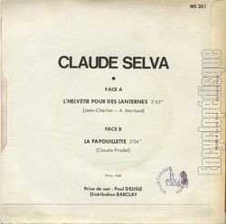 [Pochette de L’helvétie pour des lanternes (Claude SELVA) - verso]