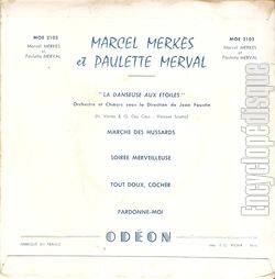 [Pochette de La danseuse aux étoiles (Marcel MERKÈS et Paulette MERVAL) - verso]